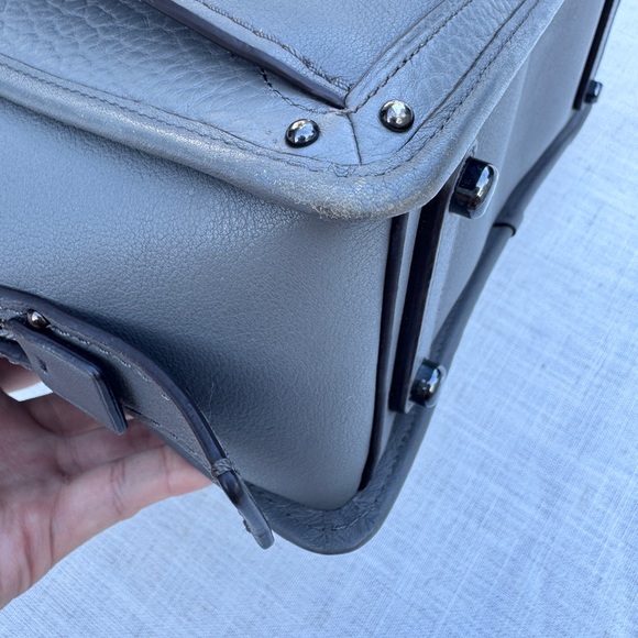 COACH WOMEN'S DREAMER GRAY MIXED LEATHER SATCHEL # 33094 - Picture 5 of 10